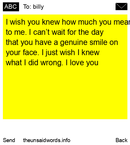 unsent message to billy