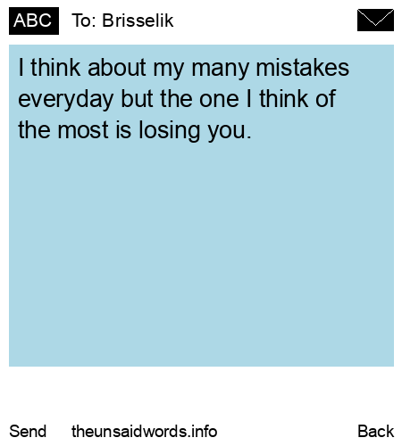 unsent message to Brisselik