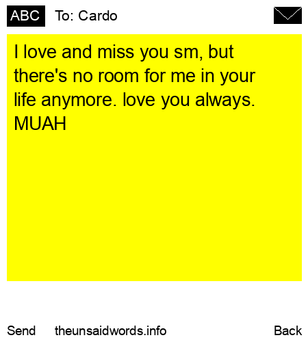 unsent message to Cardo