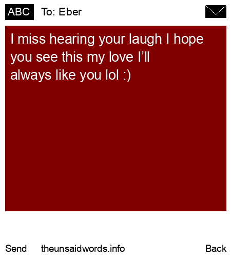 unsent message to Eber