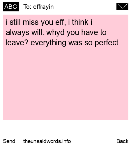 unsent message to effrayin