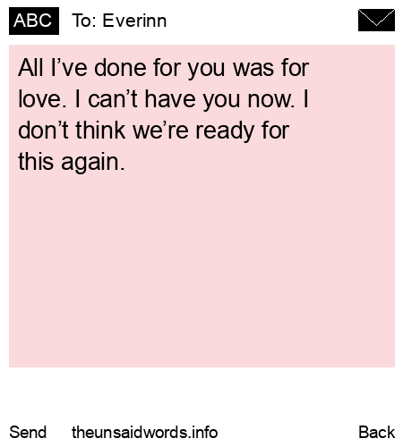 unsent message to Everinn