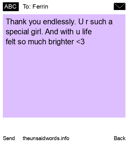 unsent message to Ferrin