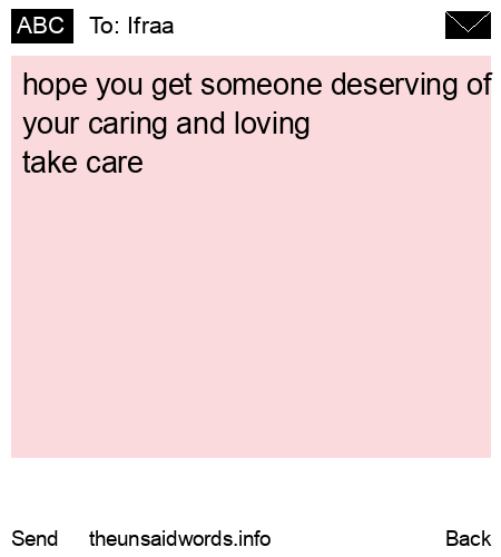 unsent message to Ifraa
