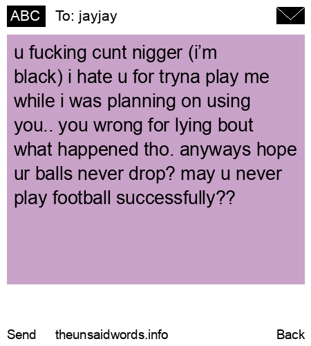 unsent message to jayjay