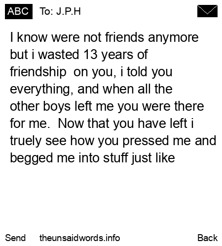 unsent message to J.P.H