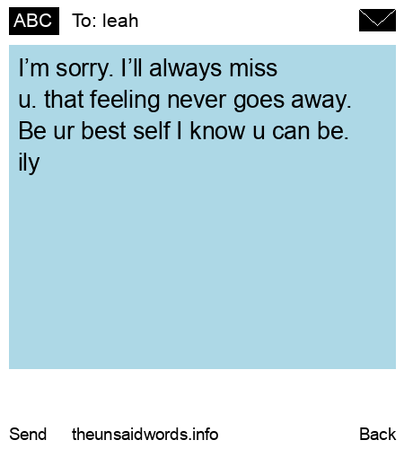 unsent message to leah
