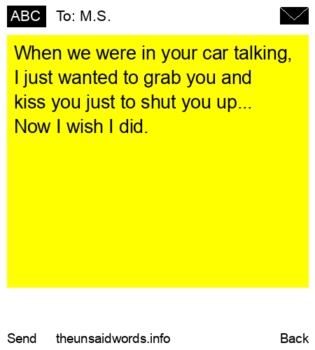 unsent message to M.S.