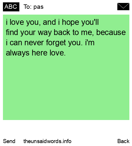 unsent message to pas