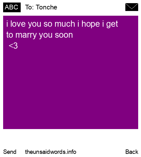 unsent message to Tonche