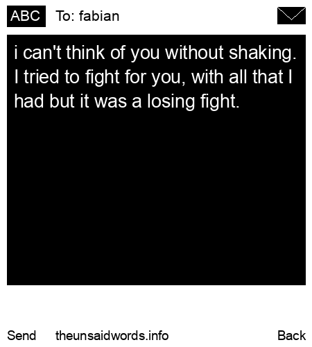 unsent message to fabian