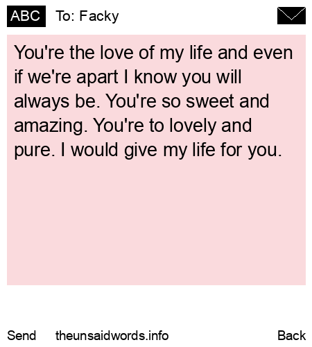 unsent message to Facky
