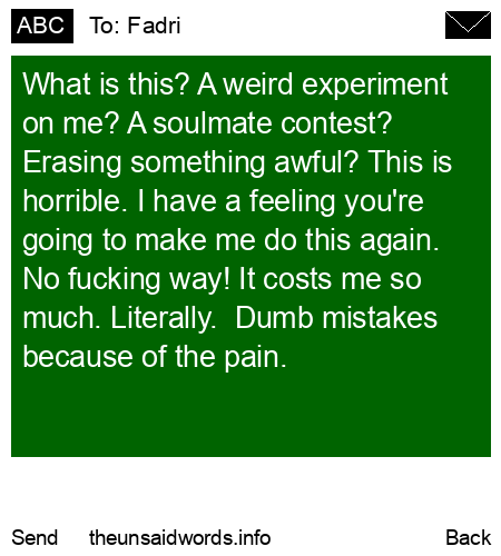 unsent message to Fadri