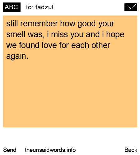 unsent message to fadzul