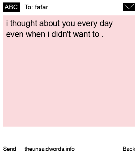 unsent message to fafar