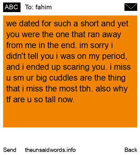 unsent message to fahim