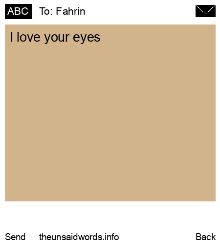 unsent message to Fahrin