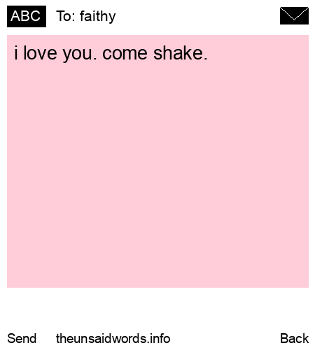 unsent message to faithy
