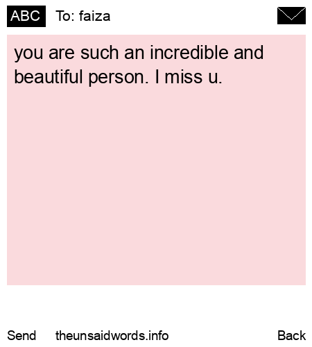 unsent message to faiza