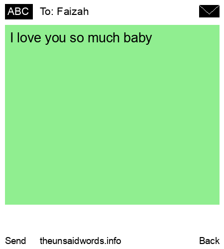 unsent message to Faizah