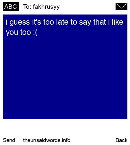 unsent message to fakhrusyy 