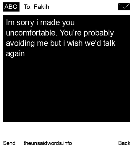 unsent message to Fakih