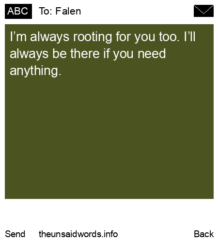unsent message to Falen