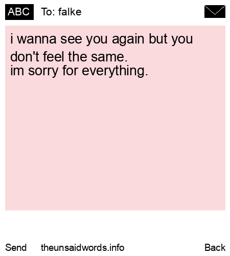 unsent message to falke