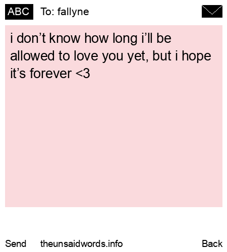 unsent message to fallyne