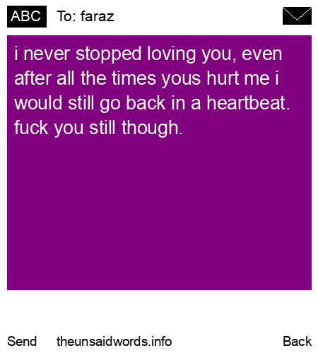 unsent message to faraz