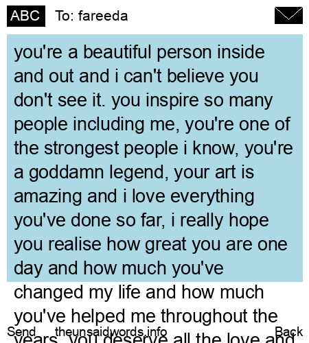 unsent message to fareeda