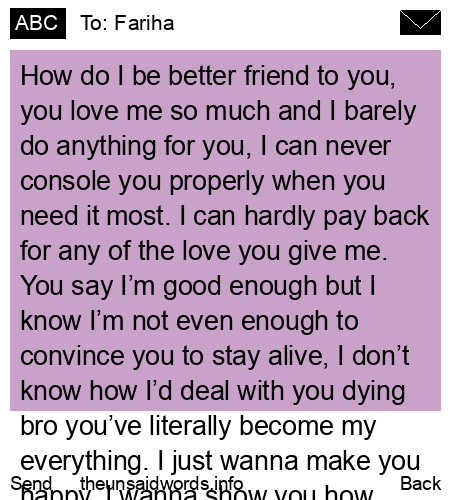 unsent message to Fariha