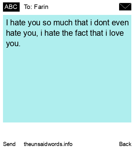 unsent message to Farin