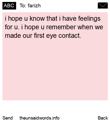 unsent message to farizh