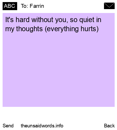 unsent message to Farrin