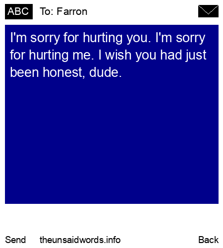 unsent message to Farron