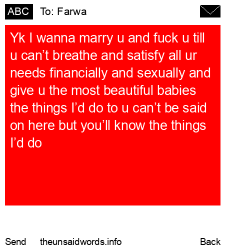 unsent message to Farwa