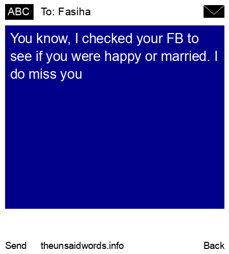unsent message to Fasiha