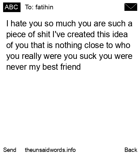 unsent message to fatihin
