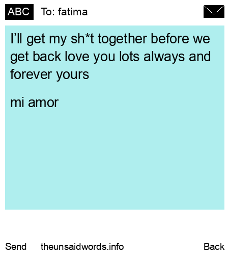 unsent message to fatima