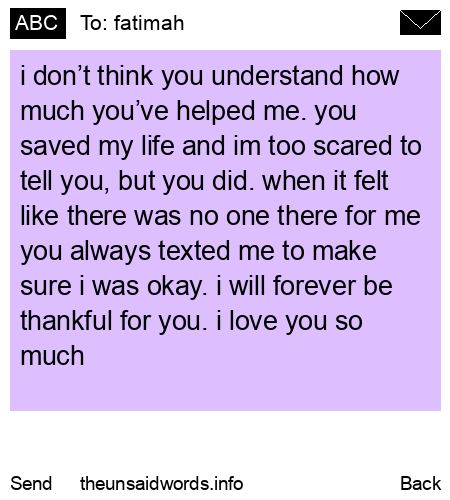 unsent message to fatimah