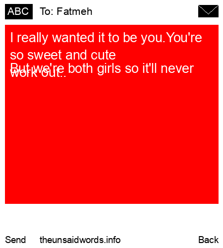 unsent message to Fatmeh