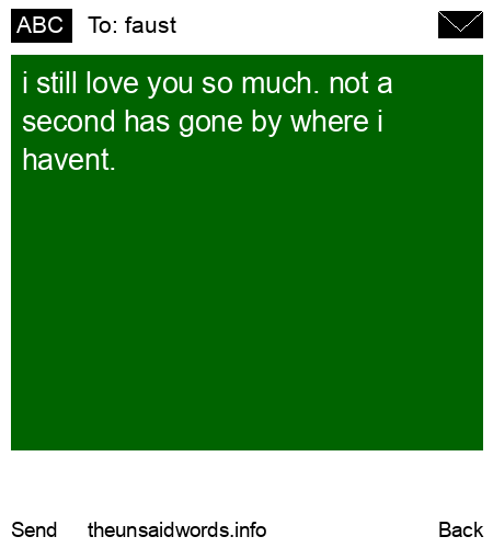 unsent message to faust