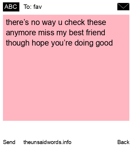unsent message to fav