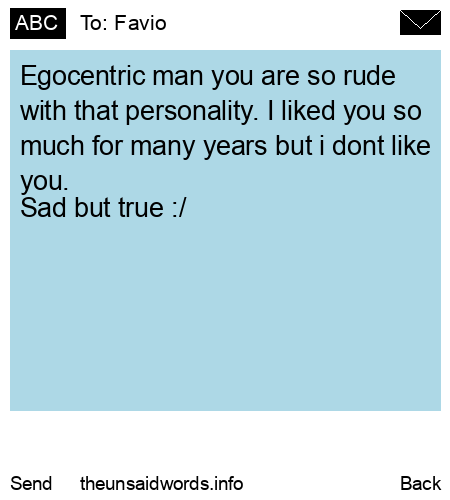 unsent message to Favio