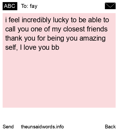 unsent message to fay