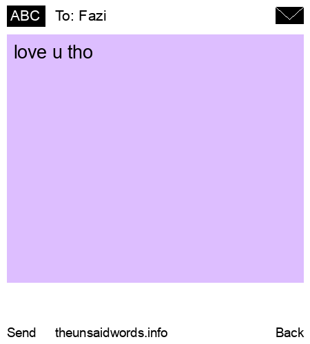 unsent message to Fazi