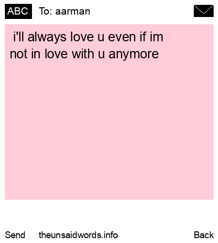 unsent message to aarman
