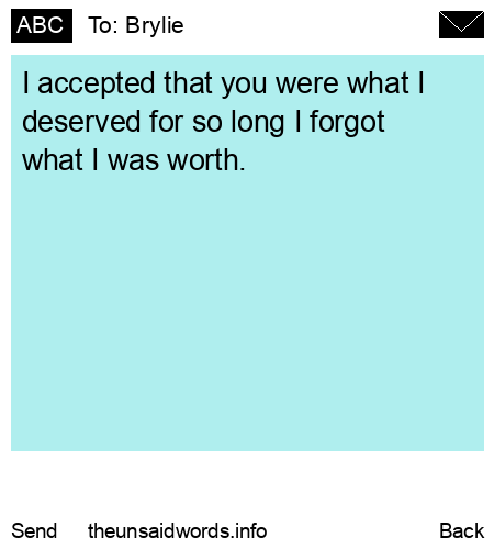 unsent message to Brylie 