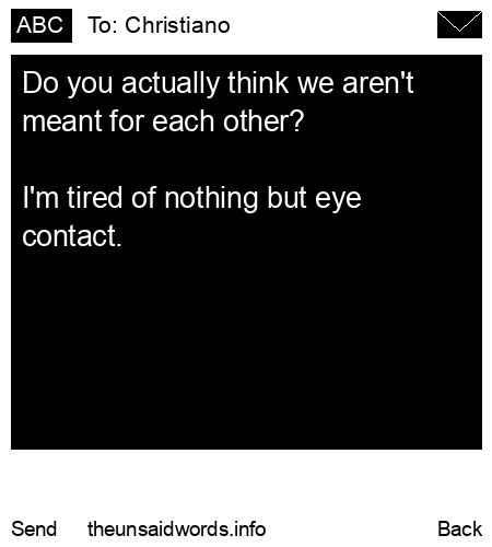 unsent message to Christiano